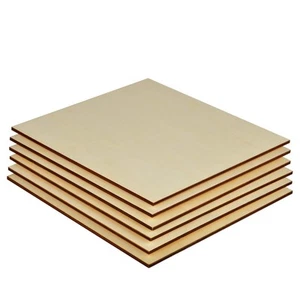Baltic Birch Plywood, 12x12 Inch 6 Pack 1/4" Thick Unfinished Wood Squares Bo... - Picture 1 of 7