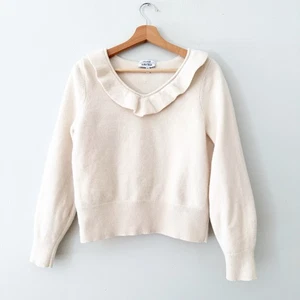 Paris Atelier & Other Stories Pullover Rüschen V-Ausschnitt Damen Größe Sweater M - Bild 1 von 4