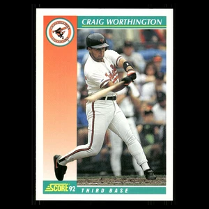 Tarjeta de béisbol Craig Worthington #724 1992 Score Baltimore Orioles MLB - Imagen 1 de 3