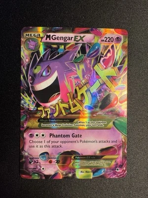 Pokémon M Gengar EX Card 121/119 Mega Secret Rare XY Phantom Forces LP-/MP - Image 1 of 4