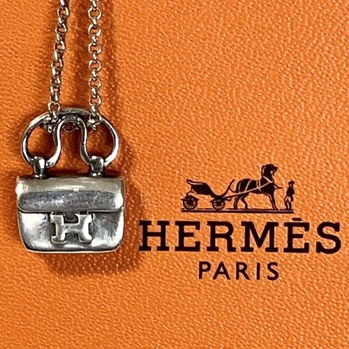 HERMÈS Collana Hermes Kelly Amuleto Argento Usatoo Ottim Senzala Scato 1 7c