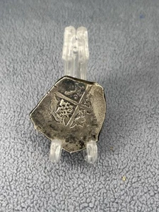 Silver 8 Reales Spanish Pirate Cob - Picture 1 of 4