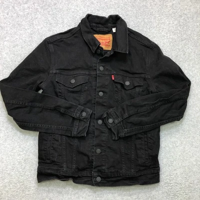 Levi's Trucket куртка мужская маленький черный нагрудный карман классический крой джинсовой ткани Western - Изображение 1 из 4