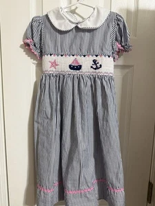 Marmellata Smocked Dress - Girls Size 6 - Picture 1 of 9