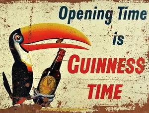 Vintage Retro GUINNESS STOUT BEER Metal Bar Plaque Irish Pub Shed Man Cave SIGN - Picture 1 of 1