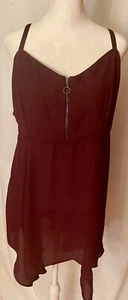 Torrid Babydoll Dress Burgundy Plum Flowing Sz 2 (18/20, 2X) - Picture 1 of 8
