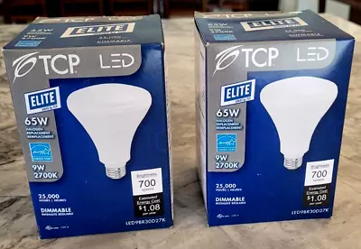 Lot of 2 TCP ELITE 9W LED Halogen Replacement Lamp Light Bulbs; Dimmable; NIB - Image 1 of 4