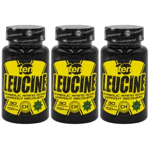 Leucina L-leucina construcción muscular aminoácido tejido muscular magro 3 x 30 tapas - Imagen 1 de 6