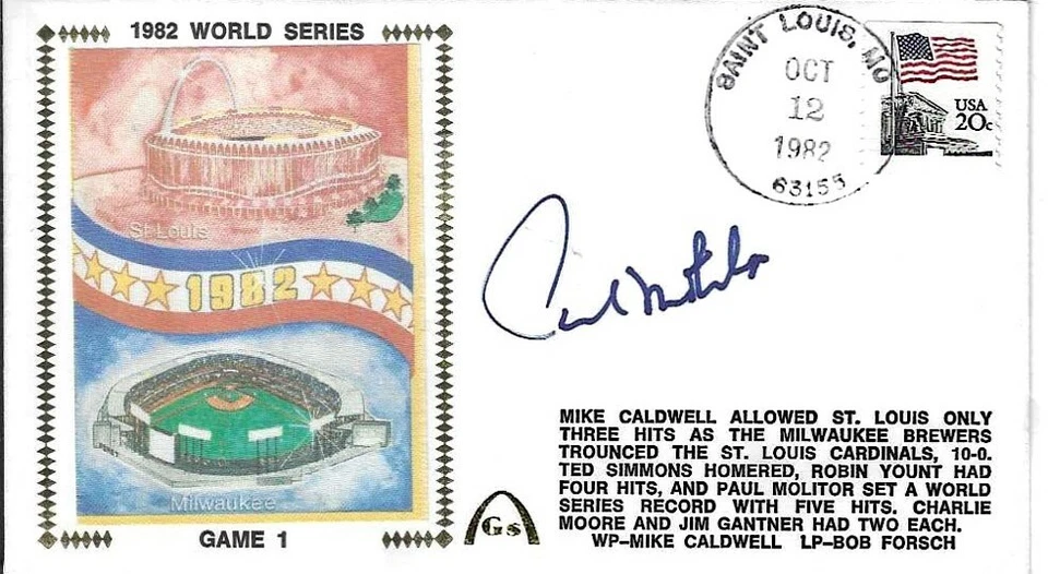 Paul Molitor  Milwaukee Brewers Autographed 1982 World Series First Day Cover - Image 1 of 1