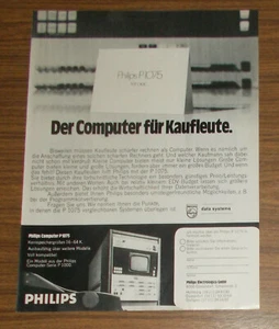 Vintage 1972 PHILIPS P 1075 Computer Print Ad advert #2 German - Picture 1 of 1