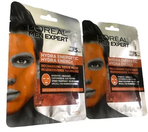 L’Oréal Men Expert Hydra Energetic Tissue Mask/With Taurine/2 x 30g/Size: XL - Picture 1 of 10