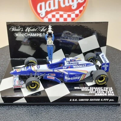 MINICHAMPS 1/43 Williams Renault FW18 Damon Hill German GP 1996 Figure 433960205 - Image 1 of 4