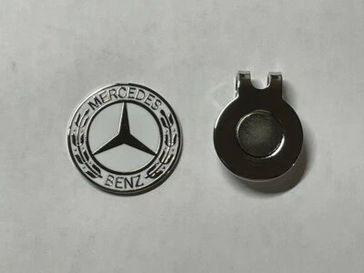 (1) Mercedes Benz 1" Coin Style Golf Marker With Bonus Hat Clip - A Great Deal!