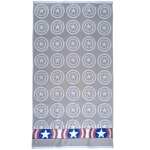 NWT Jay Franco Marvel Captain America Star Logo Bath Towel Gray 28" x 50" - Picture 1 of 2