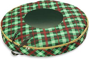 Honey Can Do Limited Edition Very Merry Plaid 36" Inch Wreath Storage