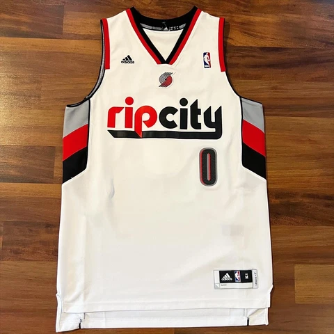 Adidas Damian Lillard Rip City Portland NBA Swingman Jersey Mens Medium Cover