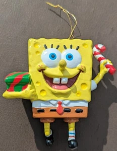 Vintage Nickelodeon SpongeBob Schwammhose 2002 Viacom Weihnachtsschmuck. - Bild 1 von 12