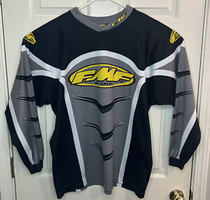 Flying Machine Factory FMF Men’s Long Sleeve Racing Shirt XL Black/Gray/Yellow