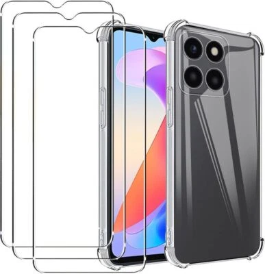 HFICY For Honor X6B (2024) Case Slim ARMOUR Clear Silicone Shockproof Gel Phone Cover