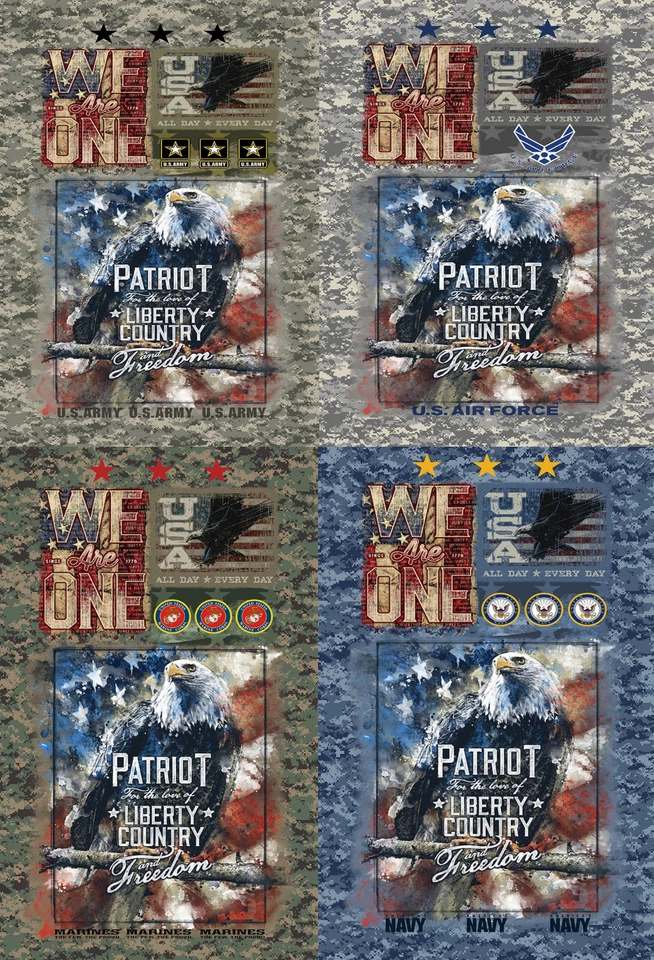 Ramas de los paneles patrióticos militares de 24"X44" vendidos solo por el panel Foto 1 de 1