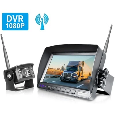 Wireless Backup Camera System 7" HD Monitor Waterproof Night View Rear Camera - Image 1 of 4