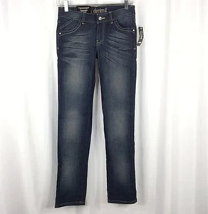 NWT Vault Denim Jeans Girls Size 14 Slim Straight Leg Adjustable Waist - Picture 1 of 6