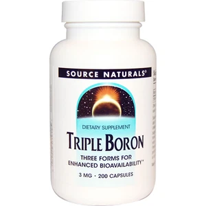 Source Naturals, Triple Boron, 3 mg, 200 Capsules - Picture 1 of 2