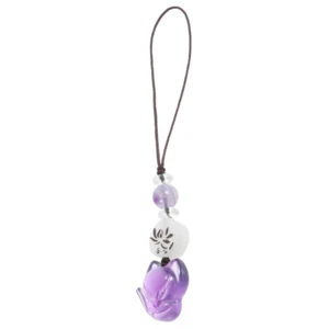 Amethyst Fox Keychain Miss Lovers Crystal Mobile Phone Charm Beaded Charms - Zdjęcie 1 z 12