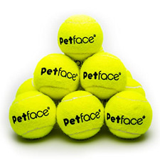 Petface Super Tennis Balls For Dogs, Throw and Fetch, Outdoor Exercise, 12 Pack