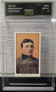 1995 IMT Honus Wagner T206 Reprint Rookie Card Graded Gem Mint 10 💎  - Picture 1 of 2
