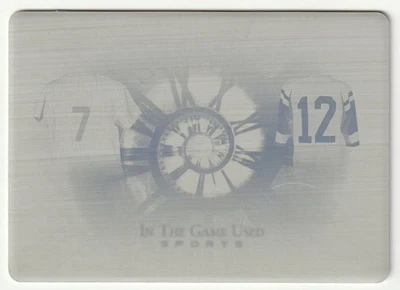 MICKEY MANTLE / JOE NAMATH 2022 ЛИСТ В ИГРЕ Б/У SPORTS - ПЕЧАТНАЯ ПЛАСТИНА #1/1 - Изображение 1 из 2