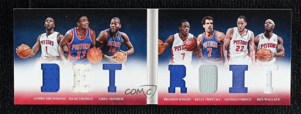 2012 Preferred Detroit Material Booklet Brandon Knight Isiah Thomas Rookie RC - Image 1 of 2