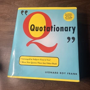 Quotationary by Leonard Roy Frank (2000, Hardcover) with dust jacket - Picture 1 of 6