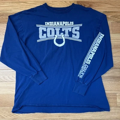 Camisa de manga larga Indianapolis Colts para hombre XL azul majestuoso logotipo de la NFL Foto 1 de 4