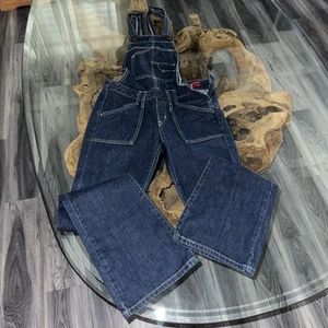 Levi's Blue SUPERLOW Cotton Stretch Denim O-Ring Overalls Junior Girls sz 5 - Picture 1 of 4
