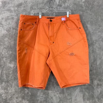 "Pantalones Cortos AKOO Para Hombre Talla 42 Naranja Ajuste Estándar Desgastados 11.5"" Entrepierna" Foto 1 de 4