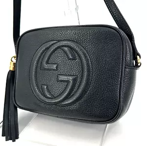 GUCCI Soho Disco Tasche Schwarz Leder Crossbody Schultertasche Original - Bild 1 von 24