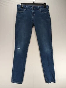 Levi's Girls Distressed Super Stretchy Denim Leggings 14 Jeggings Dark Blue Wash - Picture 1 of 9