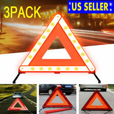 3pcs Warning Triangle For Car Emergency Safety Security Truck Road Red Reflector