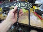NEW JERSEY WBGO  Call Letters Mic Flag  Vintage ESTATE FOUND
