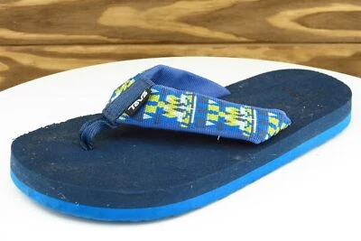 Teva Youth Boys Shoes Sz 2 M Blue Fabric Flip Flop - Изображение 1 из 4