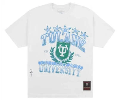 Camiseta Cactus Jack Travis Scott x Mitchell & Ness Universidad de Tulane Foto 1 de 4