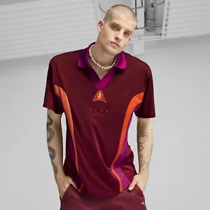 PUMA Players Lane Jersey Relaxed Fit Short Sleeve Collar T-shirt Top - Mens - Picture 1 of 15