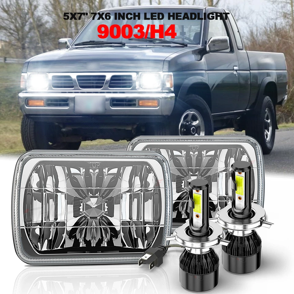 Faro LED 7x6" luz haz alto/bajo PARA camioneta Nissan carrocería dura 240SX D21 Foto 1 de 4