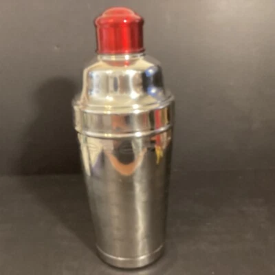 Extra Grande 2 Qt. Mezclador coctelera con tapa roja de acero inoxidable 18 recetas 3 piezas Foto 1 de 4