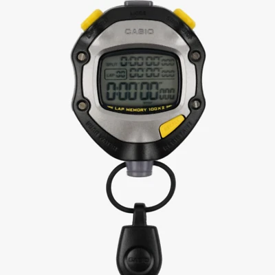 Cronómetro CASIO HS-70W-1JH 2 Memorias 5 atm Impermeable Japón Split Medida Nuevo Foto 1 de 4