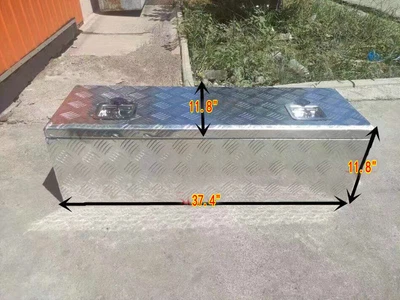 37.5"X12"X12" Aluminum Trailer Tongue Tool Box for Camper Flatbed Bed Truck ATV - Image 1 of 2