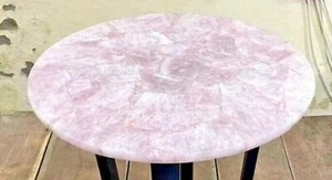 Rose Quartz Crystal Table, Crystal Healing Stone Dining Table, Console Table Dec - Picture 1 of 7