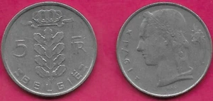 BELGIUM 5 FRANCS 1971 BELGIE DUTCH LEGEND,PLANT DIVIDES DENOMINATION,CRO - Picture 1 of 1