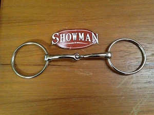 New Showman 3 1/2” Broken Snaffle Loose O Ring Oring Bit Small Pony MINI Horse - Picture 1 of 1